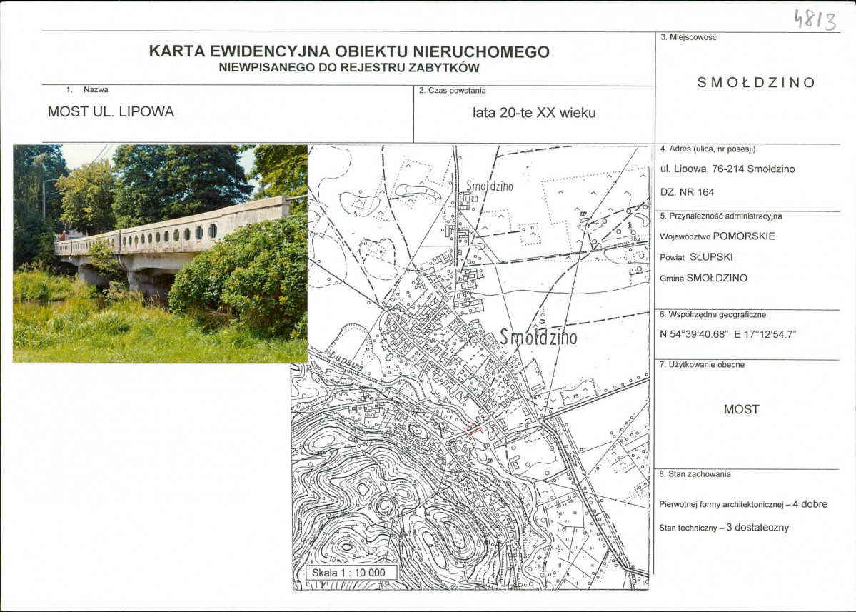 Karta obiektu niewpisanego do rejestru, skan nr 1