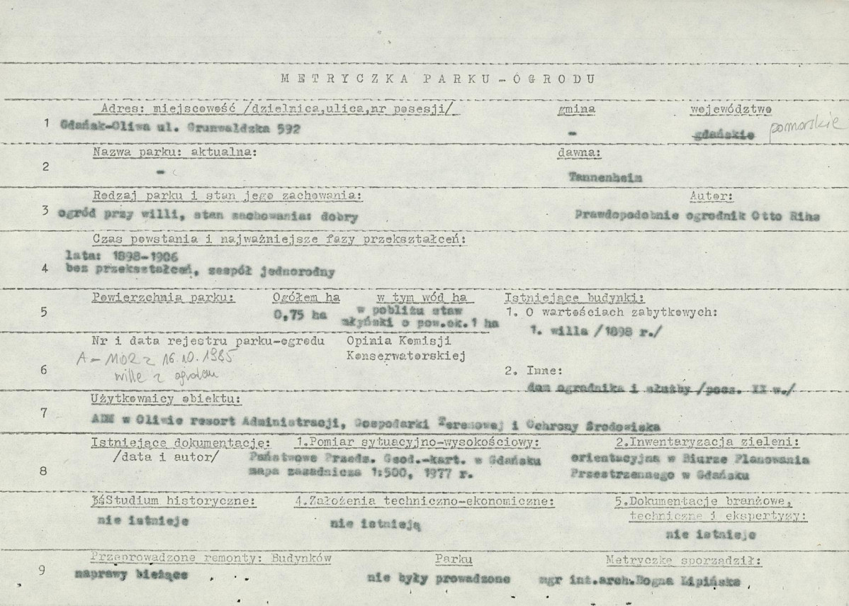 Ewidencja parkowa, skan nr 6