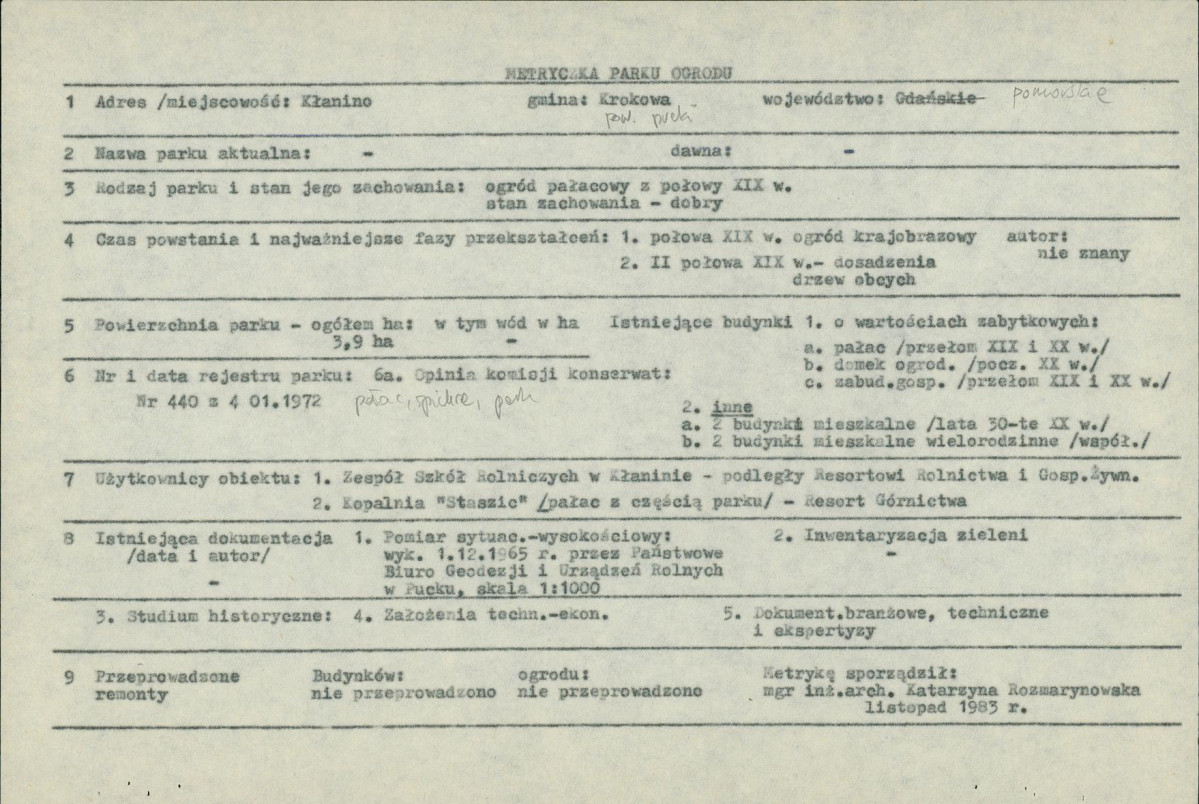 Ewidencja parkowa, skan nr 6
