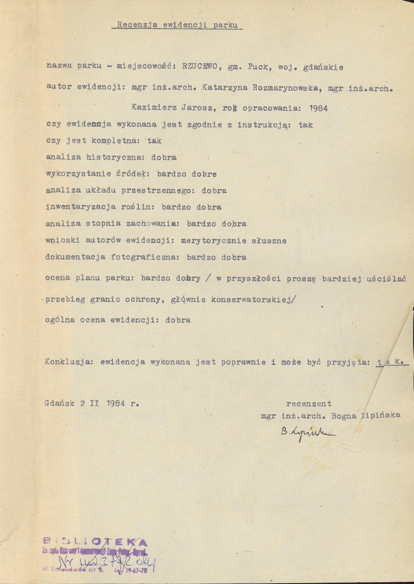 Ewidencja parkowa, skan nr 3