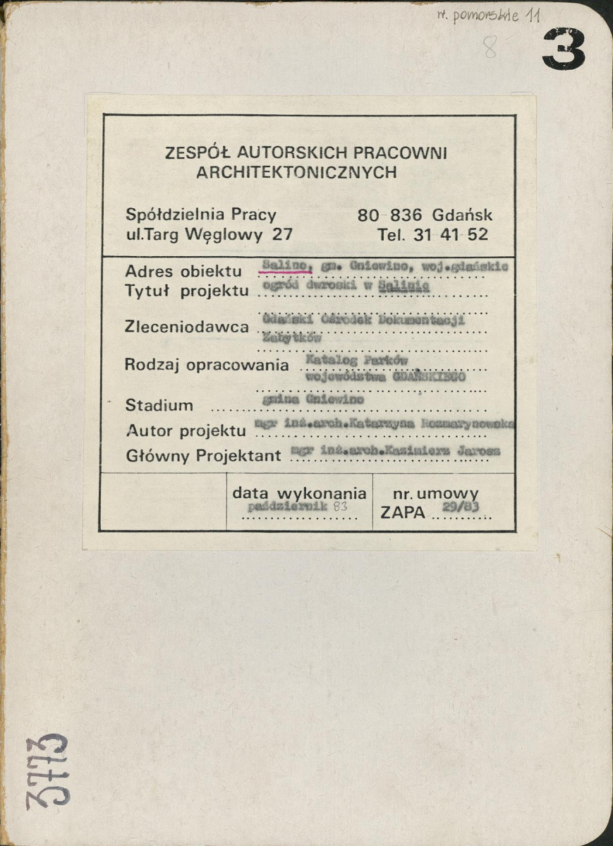 EP - Ewidencja parkowa, skan nr 1