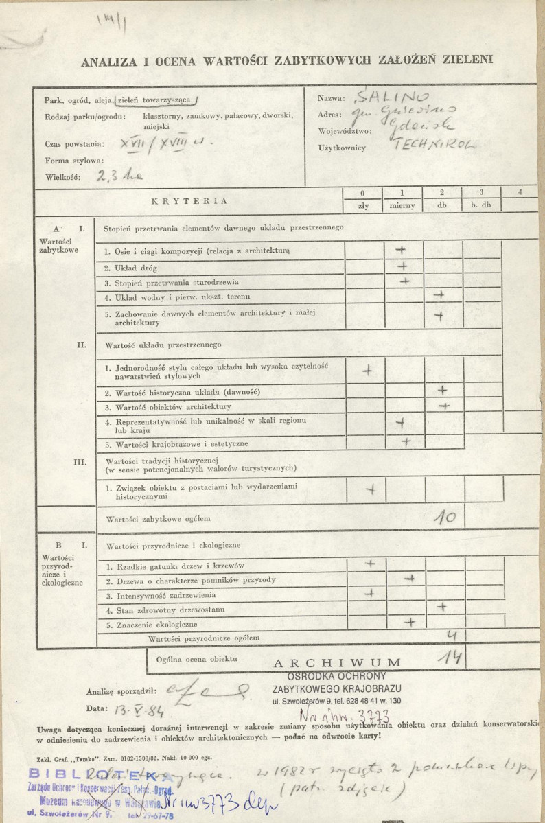 EP - Ewidencja parkowa, skan nr 2