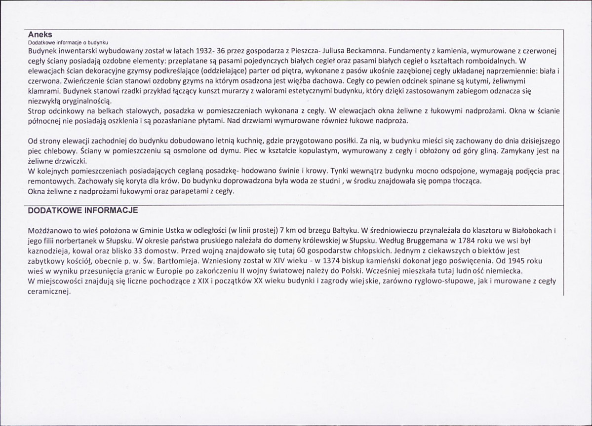 Karta obiektu niewpisanego do rejestru, skan nr 5