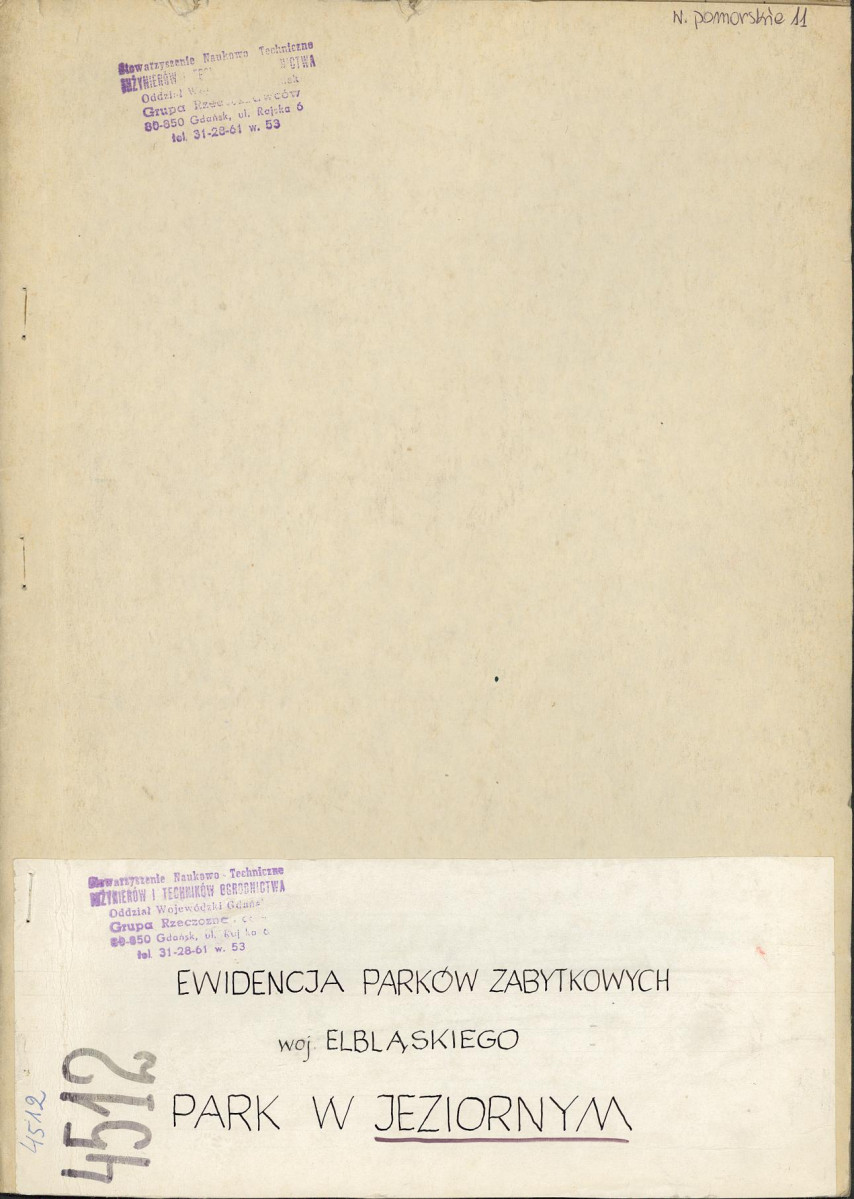 EP - Ewidencja parkowa, skan nr 1