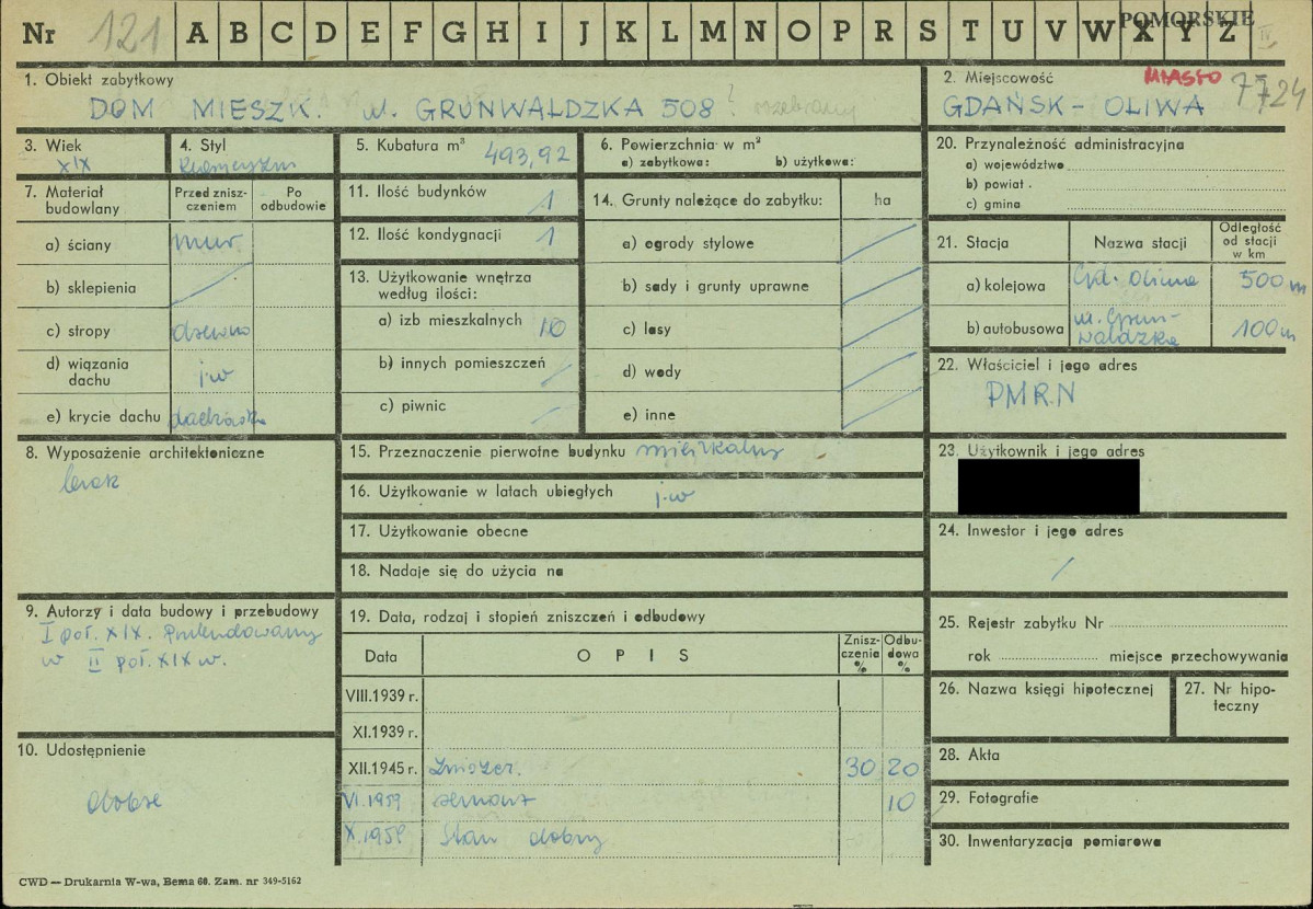 KZ - Karta zielona, skan nr 1