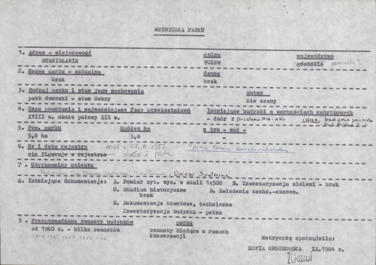 EP - Ewidencja parkowa, skan nr 8