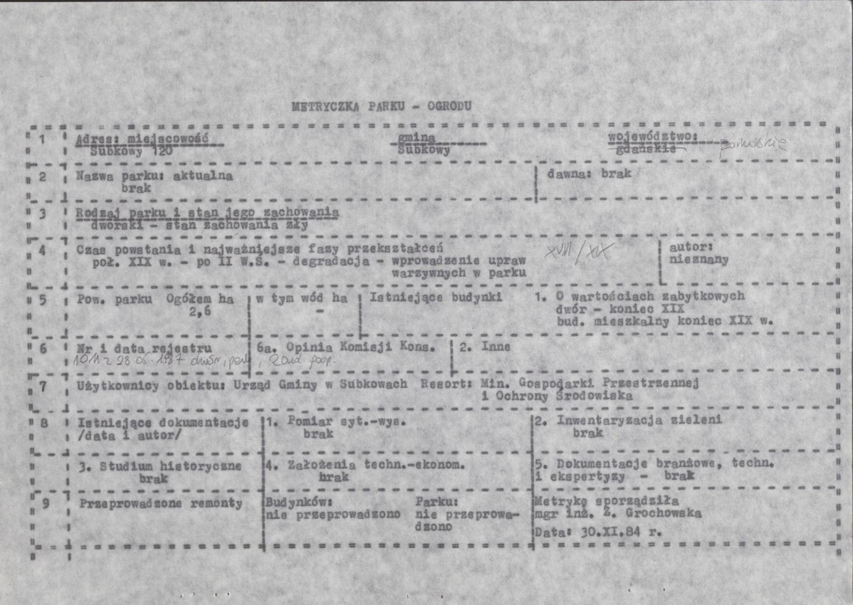 EP - Ewidencja parkowa, skan nr 8