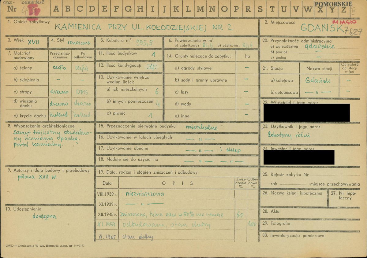 KZ - Karta zielona, skan nr 1