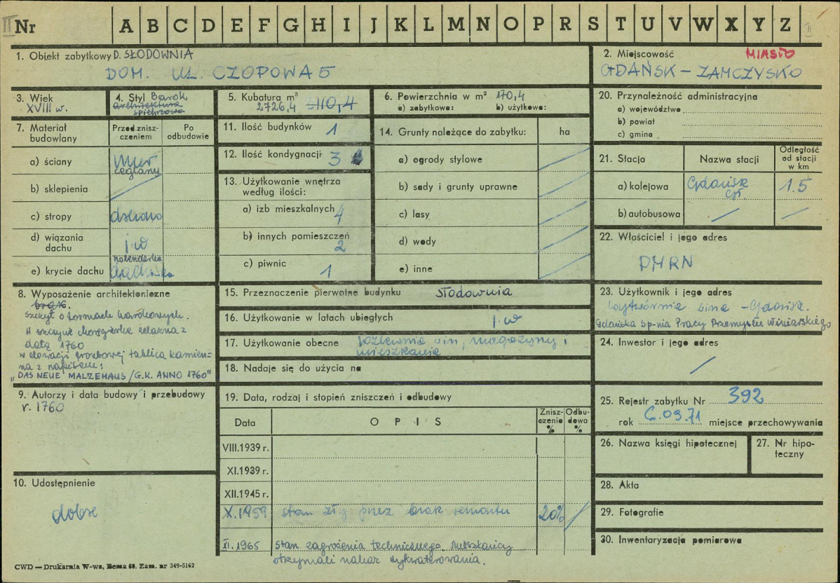KZ - Karta zielona, skan nr 1