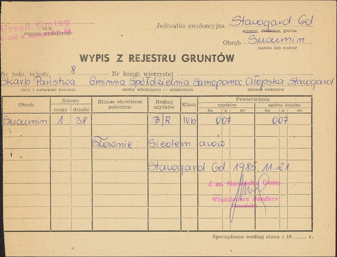 EP - Ewidencja parkowa, skan nr 8