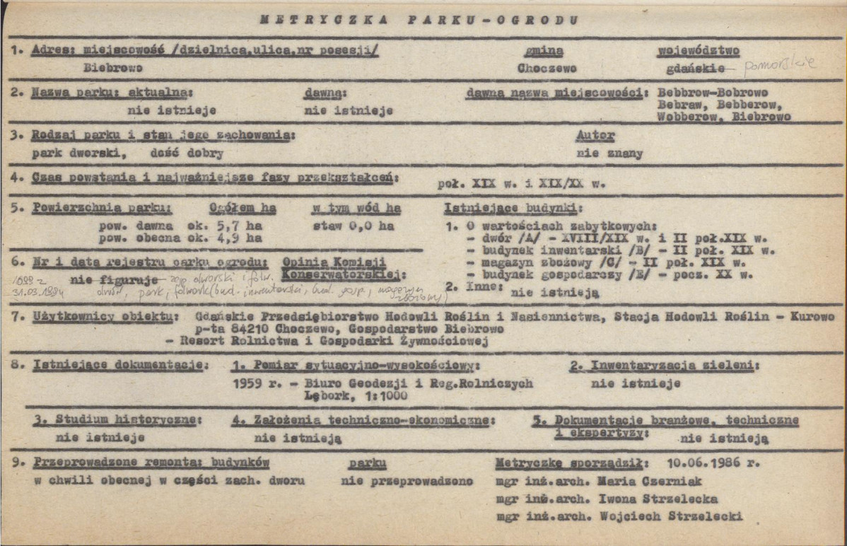 EP - Ewidencja parkowa, skan nr 6