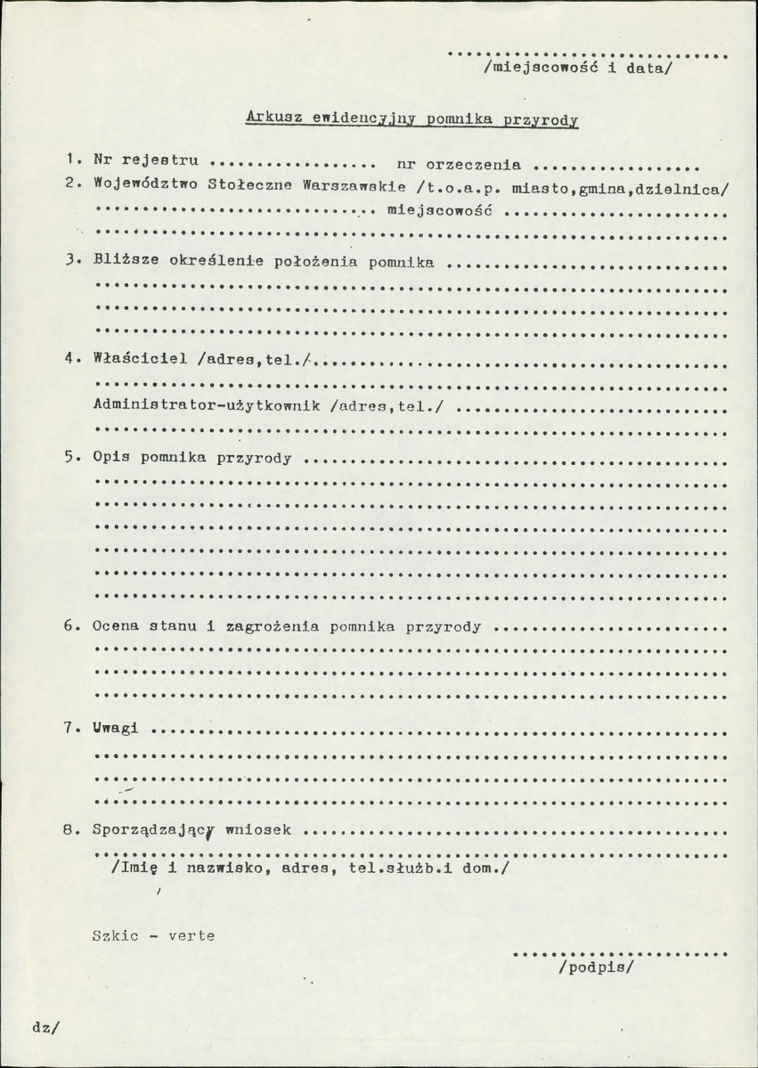 Ewidencja parkowa, skan nr 3
