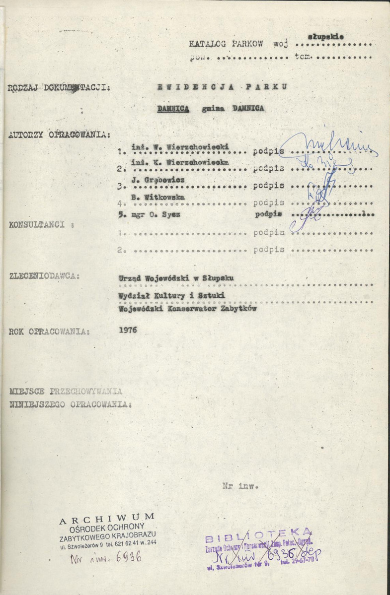EP - Ewidencja parkowa, skan nr 4