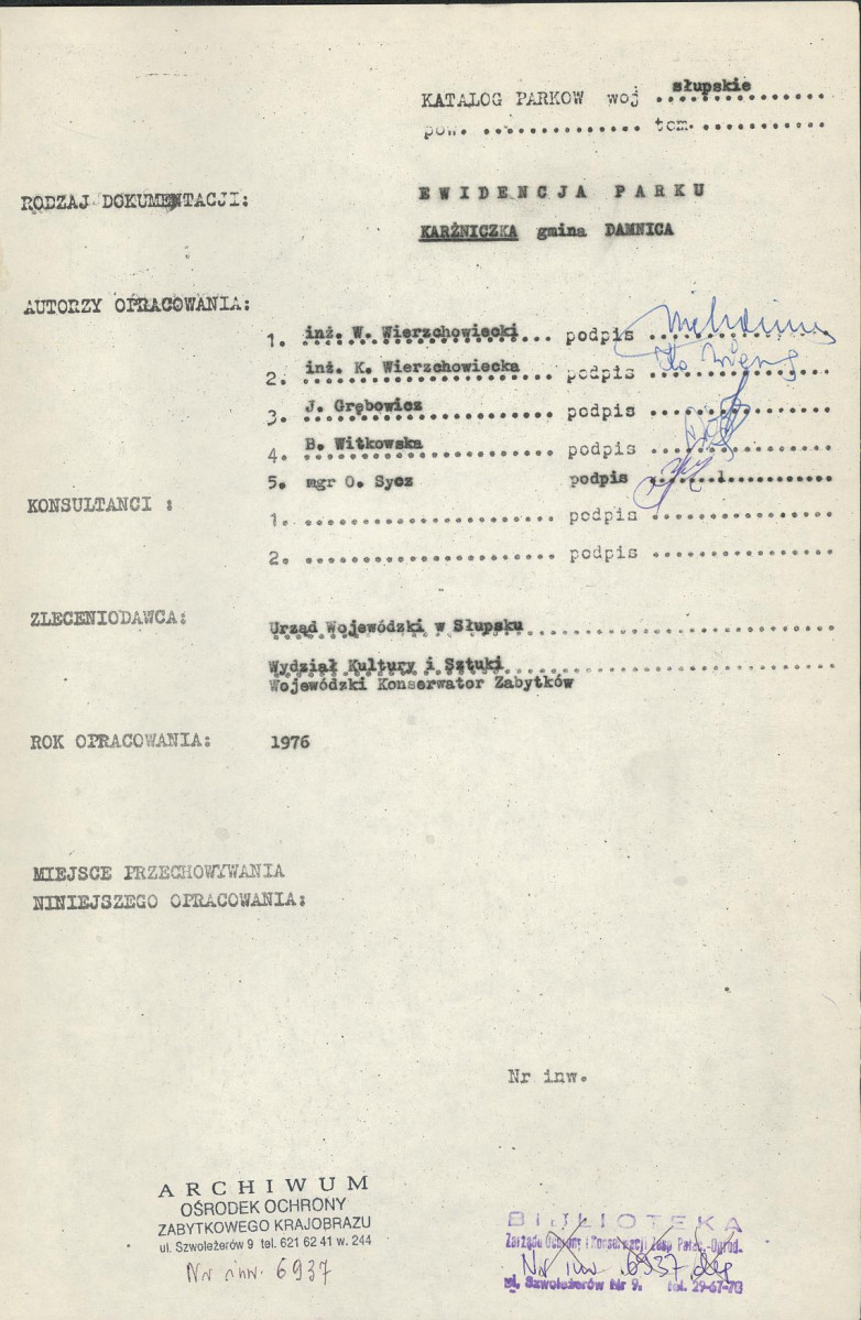 EP - Ewidencja parkowa, skan nr 4