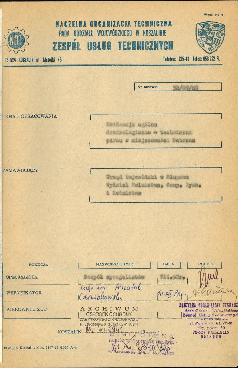 Ewidencja parkowa, skan nr 4