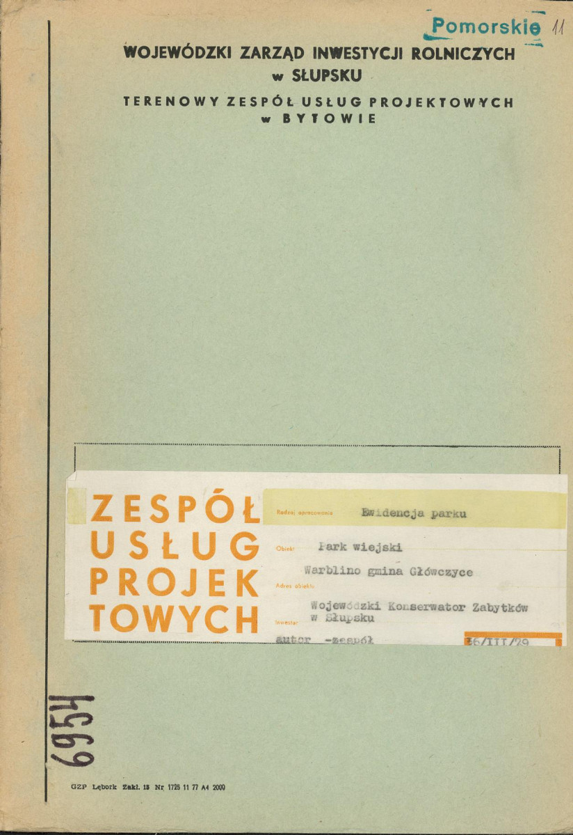 EP - Ewidencja parkowa, skan nr 1