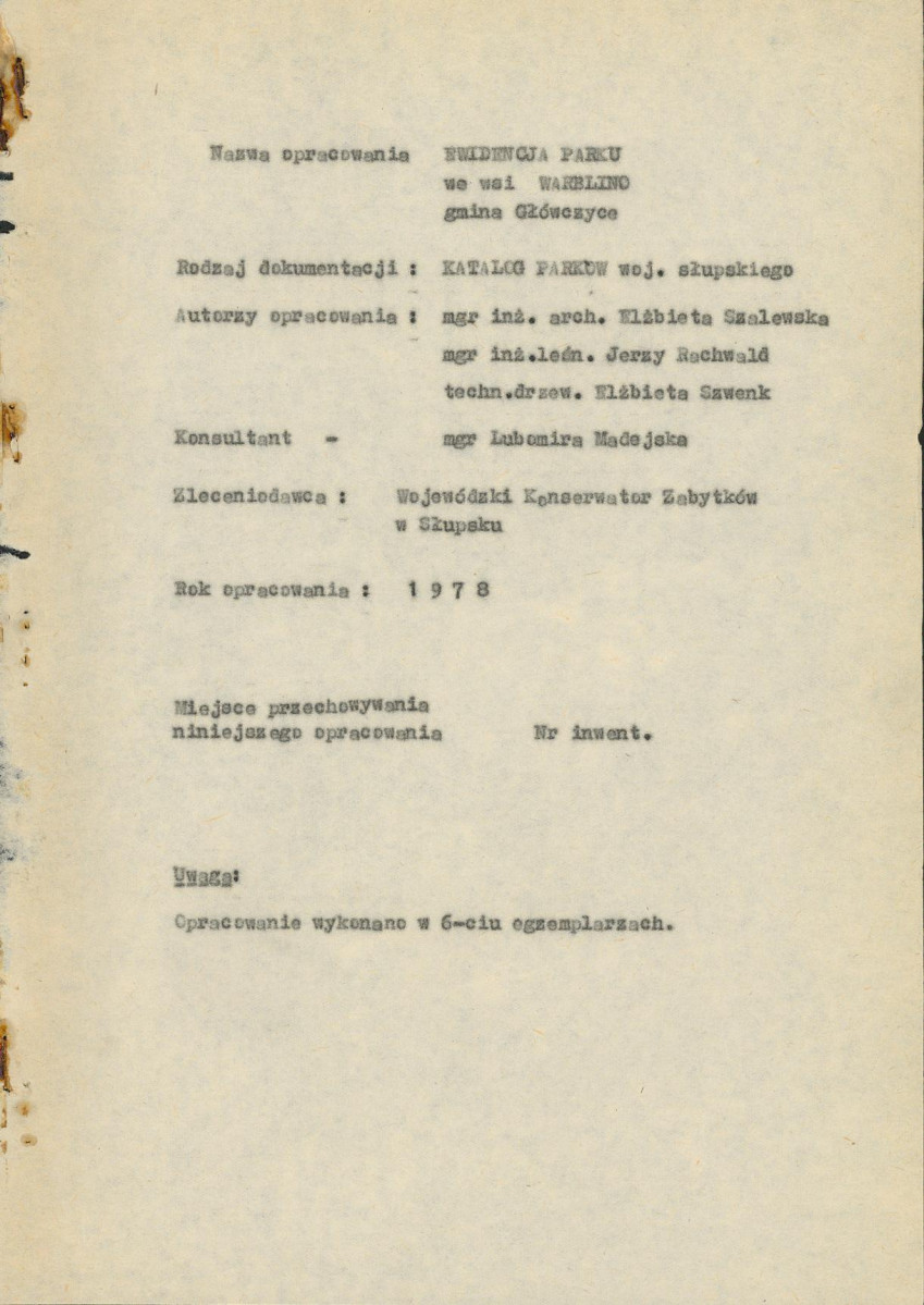 EP - Ewidencja parkowa, skan nr 5