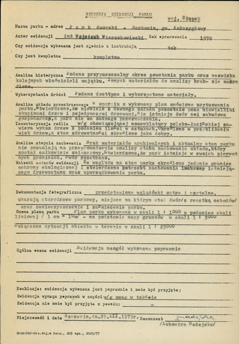 Ewidencja parkowa, skan nr 6