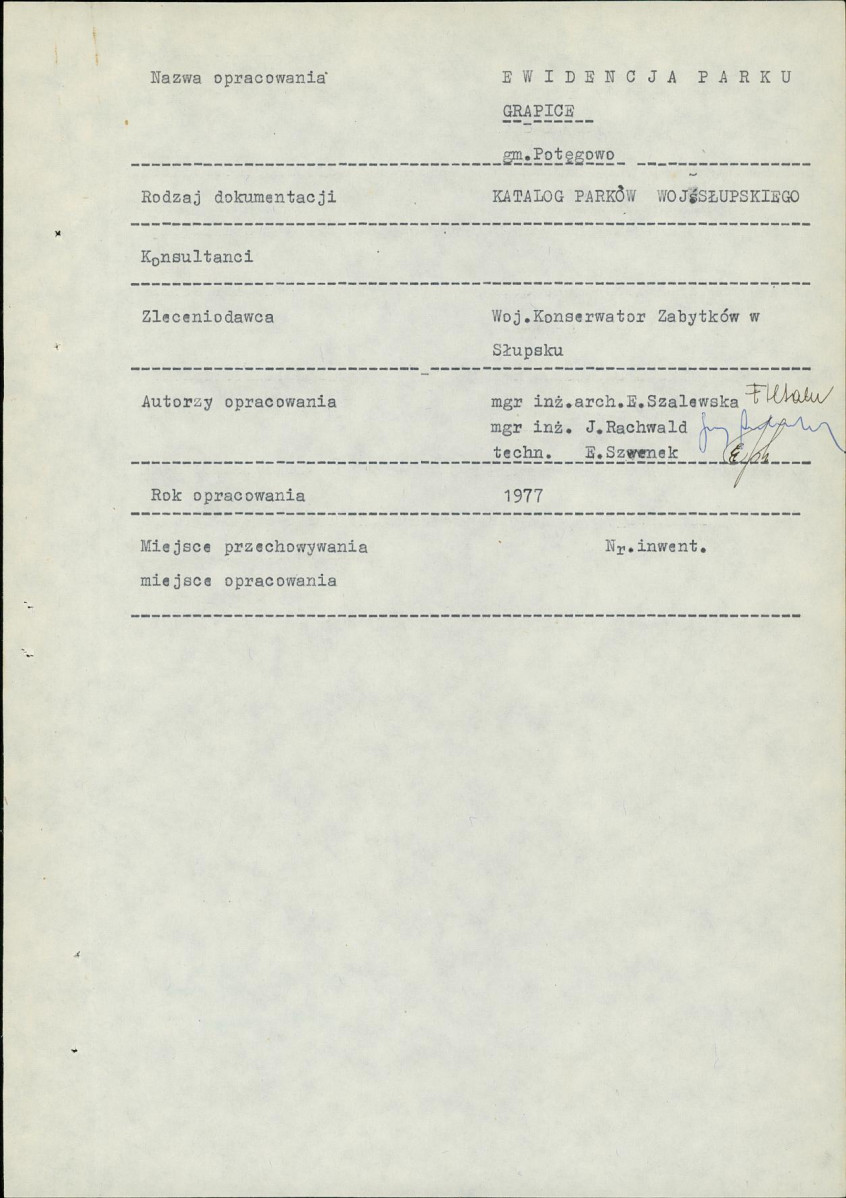 EP - Ewidencja parkowa, skan nr 6