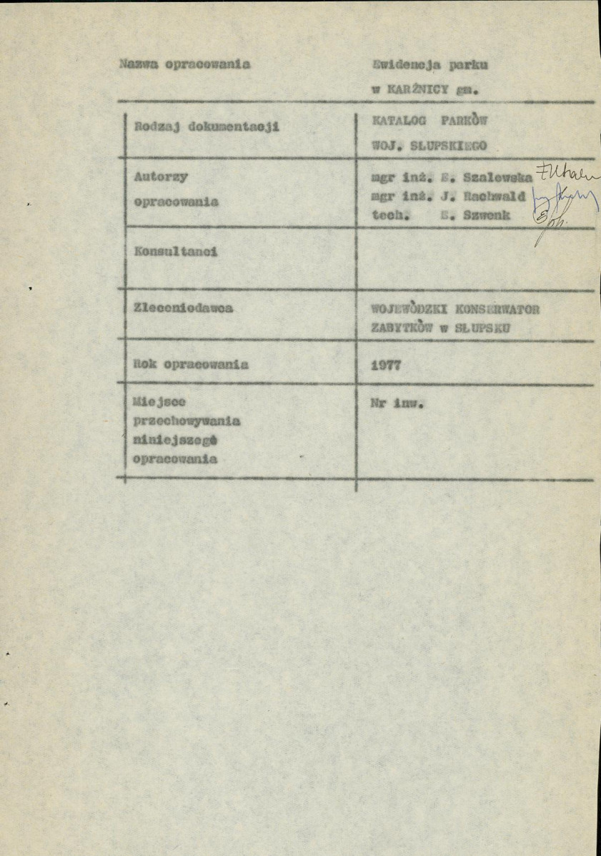 EP - Ewidencja parkowa, skan nr 7