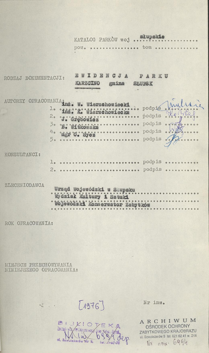 EP - Ewidencja parkowa, skan nr 4