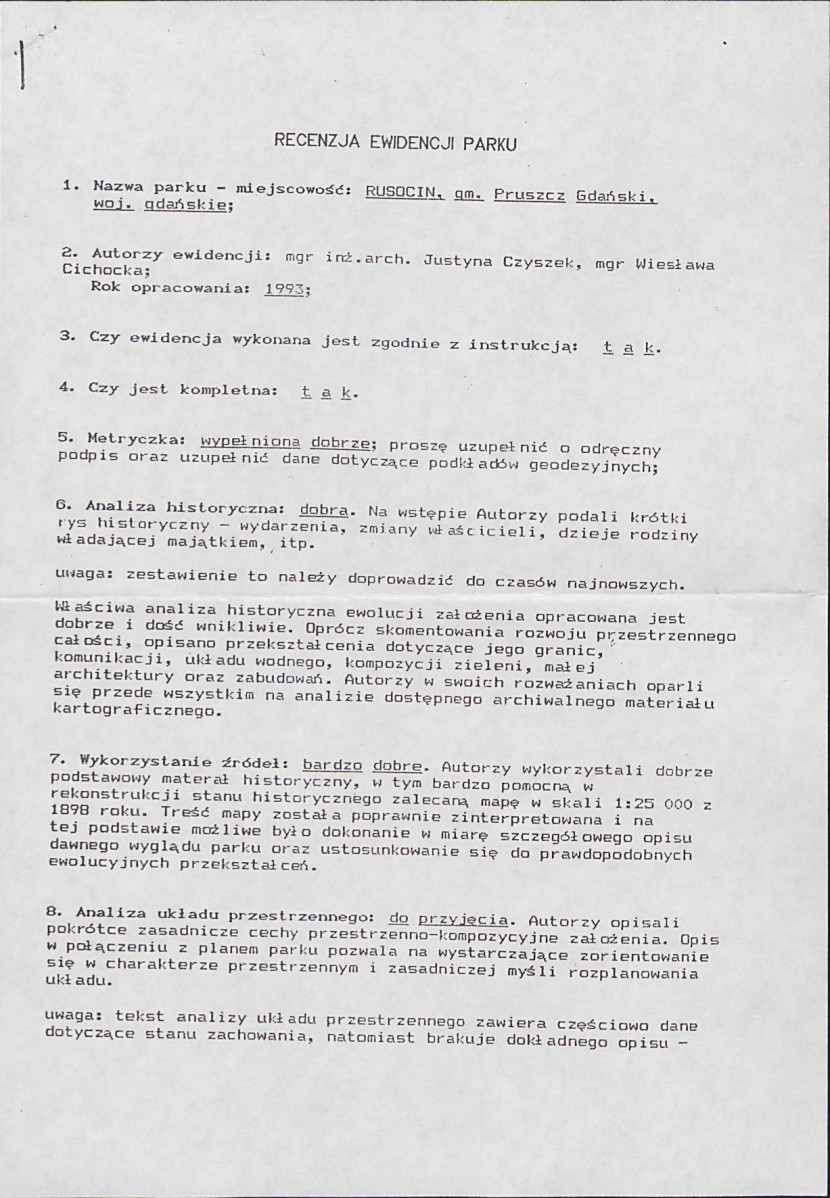 Ewidencja parkowa, skan nr 52