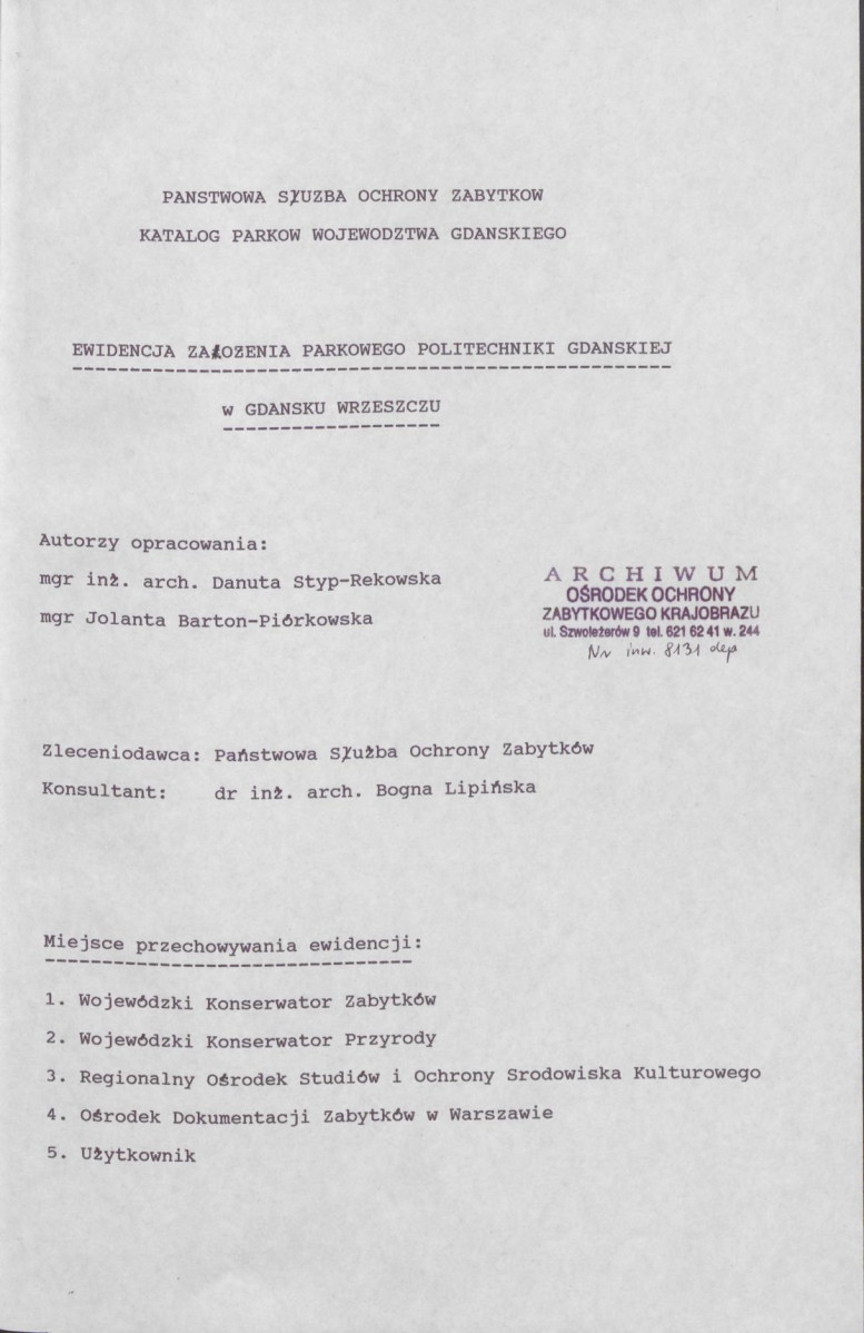 Ewidencja parkowa, skan nr 4