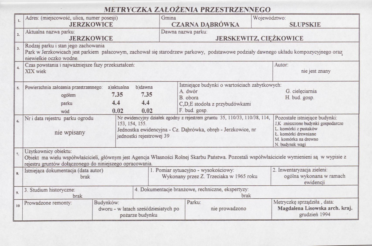 EP - Ewidencja parkowa, skan nr 6