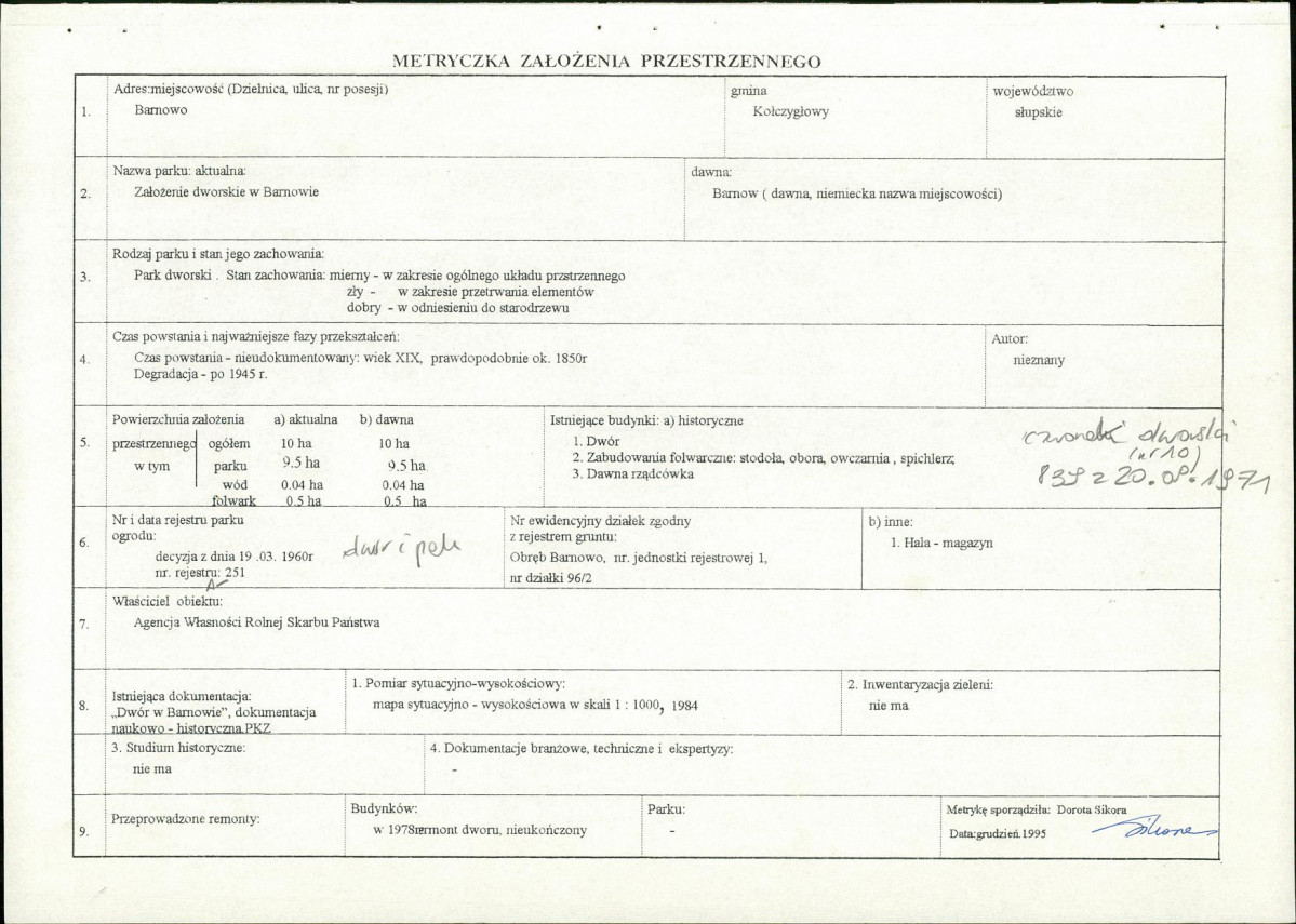 EP - Ewidencja parkowa, skan nr 6