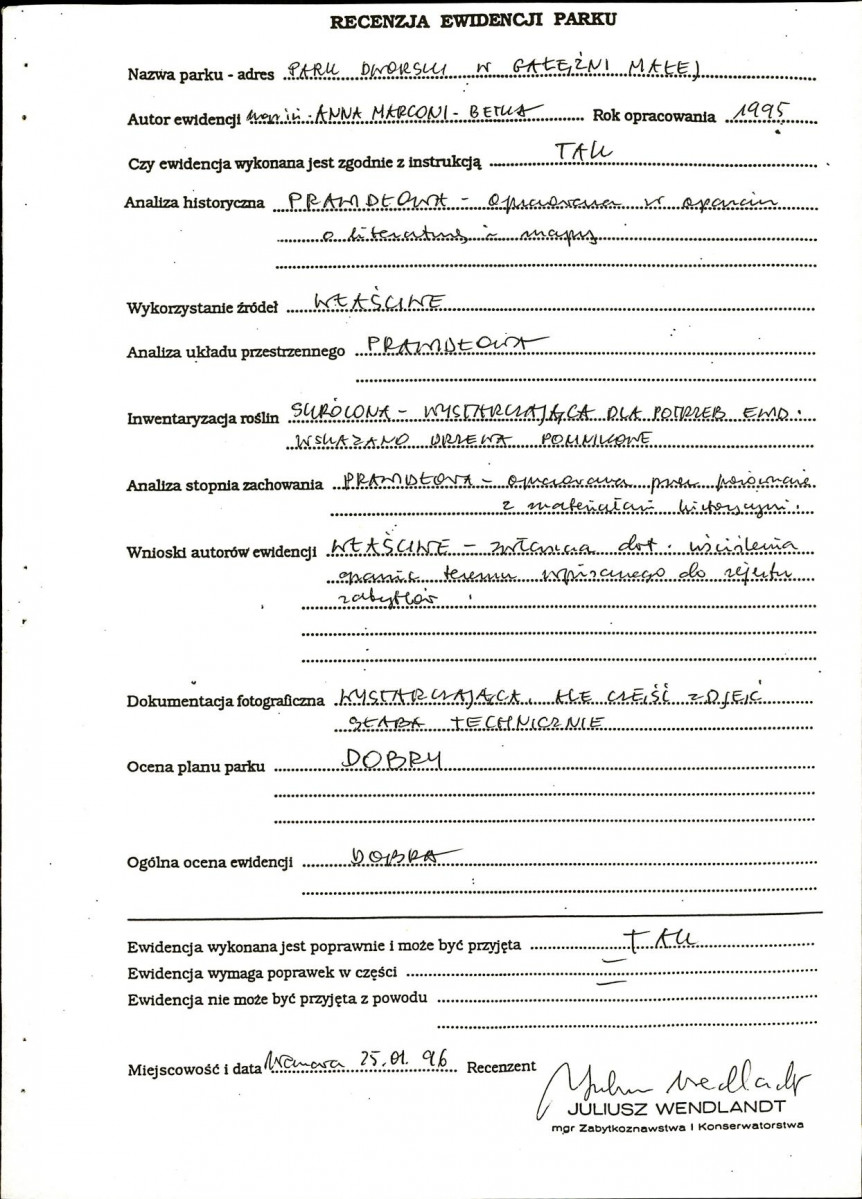 EP - Ewidencja parkowa, skan nr 5