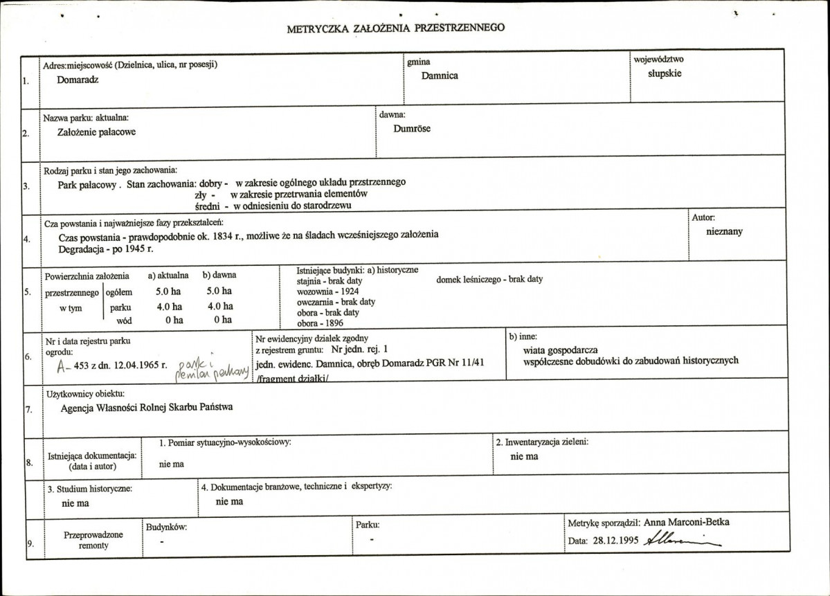 EP - Ewidencja parkowa, skan nr 7