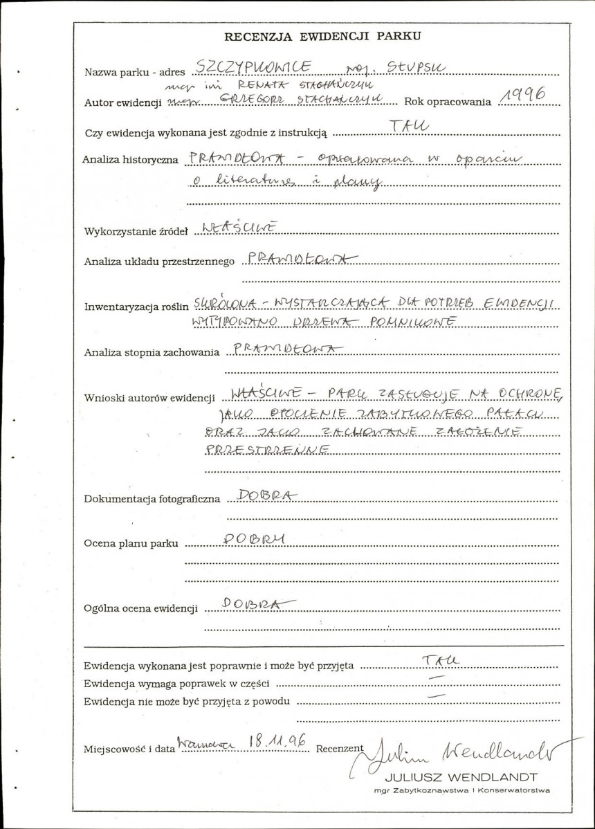 EP - Ewidencja parkowa, skan nr 6