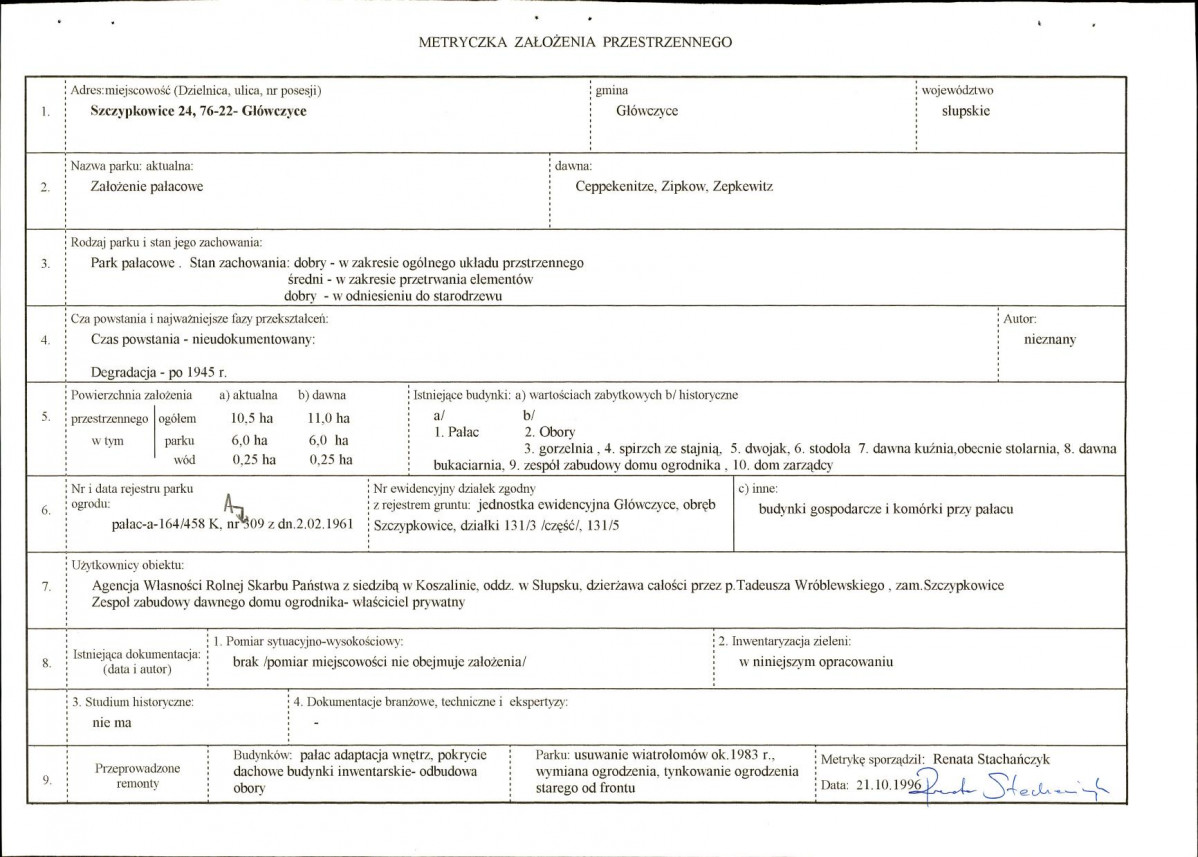 EP - Ewidencja parkowa, skan nr 7