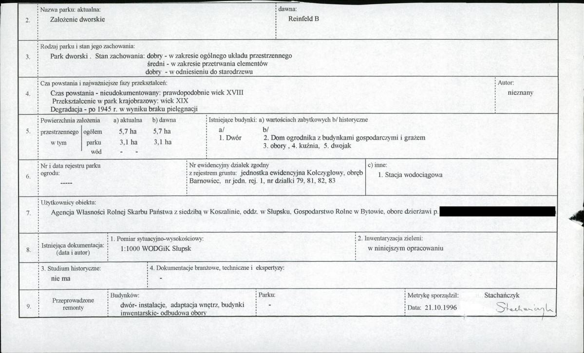 EP - Ewidencja parkowa, skan nr 8