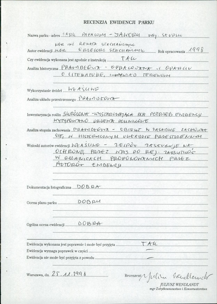 EP - Ewidencja parkowa, skan nr 6