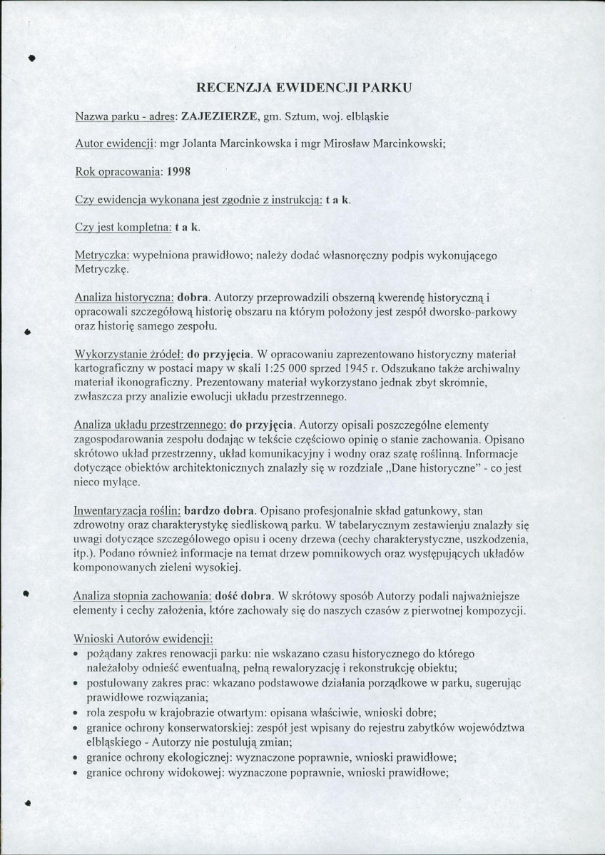 EP - Ewidencja parkowa, skan nr 5
