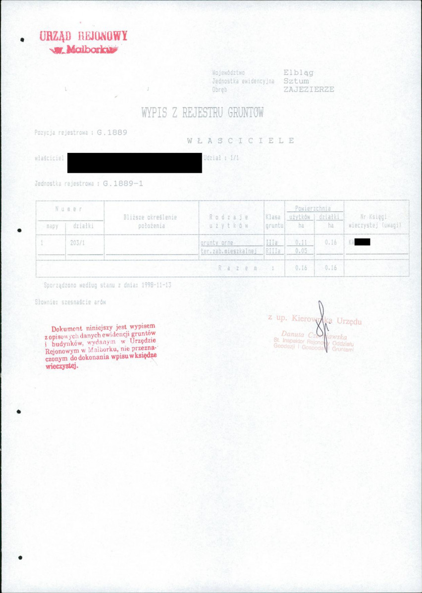 EP - Ewidencja parkowa, skan nr 13