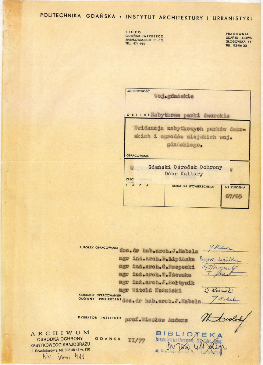 Ewidencja parkowa, skan nr 3