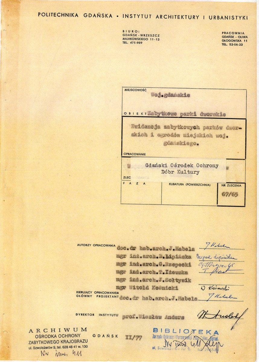 Ewidencja parkowa, skan nr 3