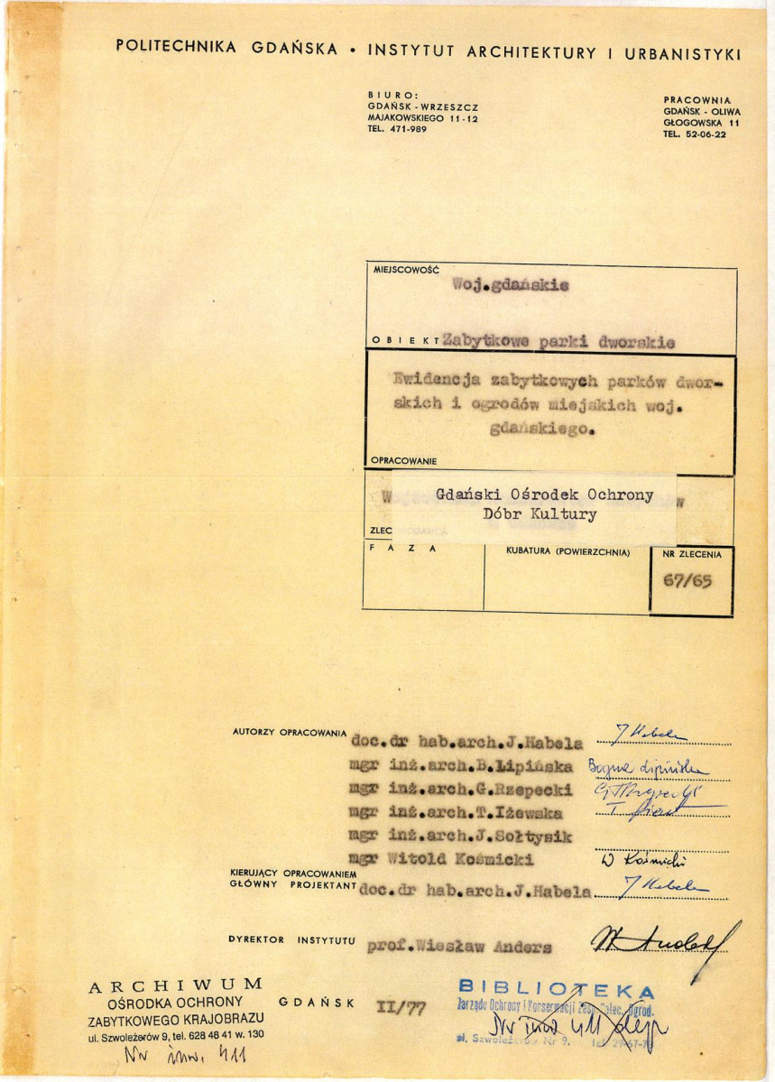 Ewidencja parkowa, skan nr 3