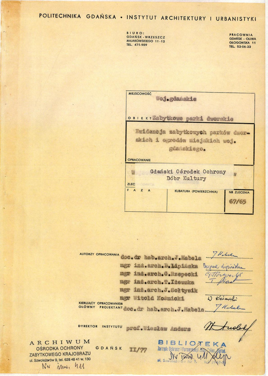 Ewidencja parkowa, skan nr 3