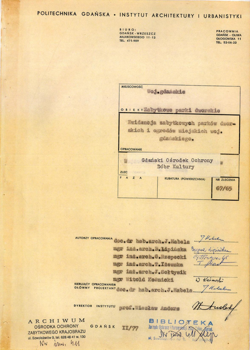 Ewidencja parkowa, skan nr 3