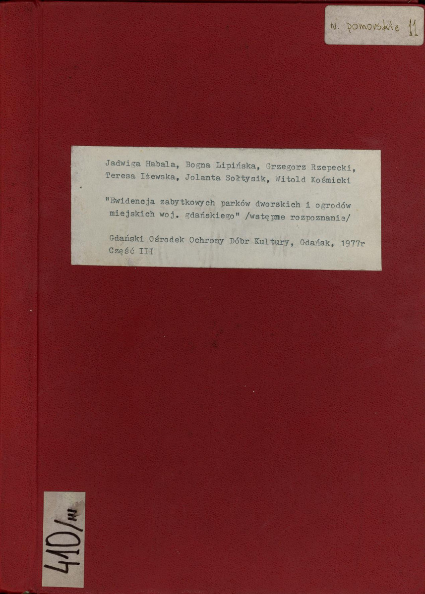 EP - Ewidencja parkowa, skan nr 1