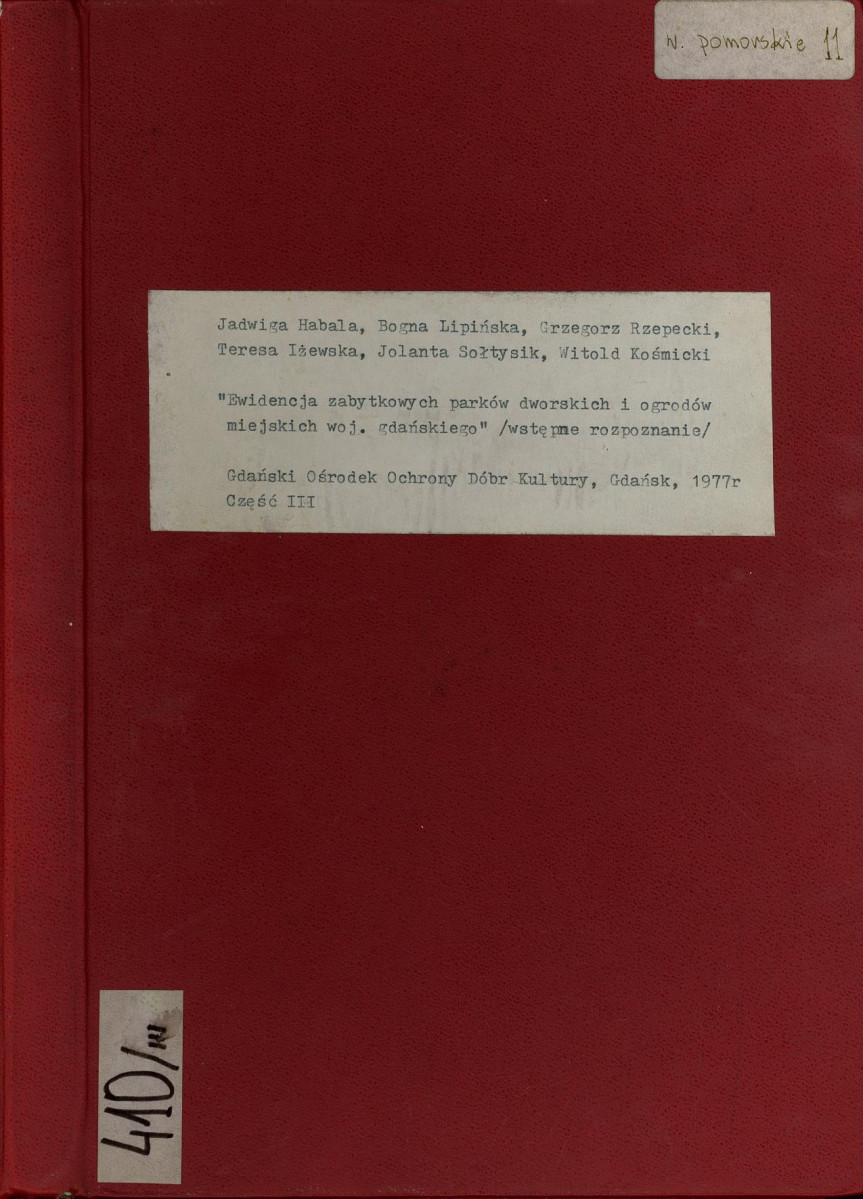 EP - Ewidencja parkowa, skan nr 1