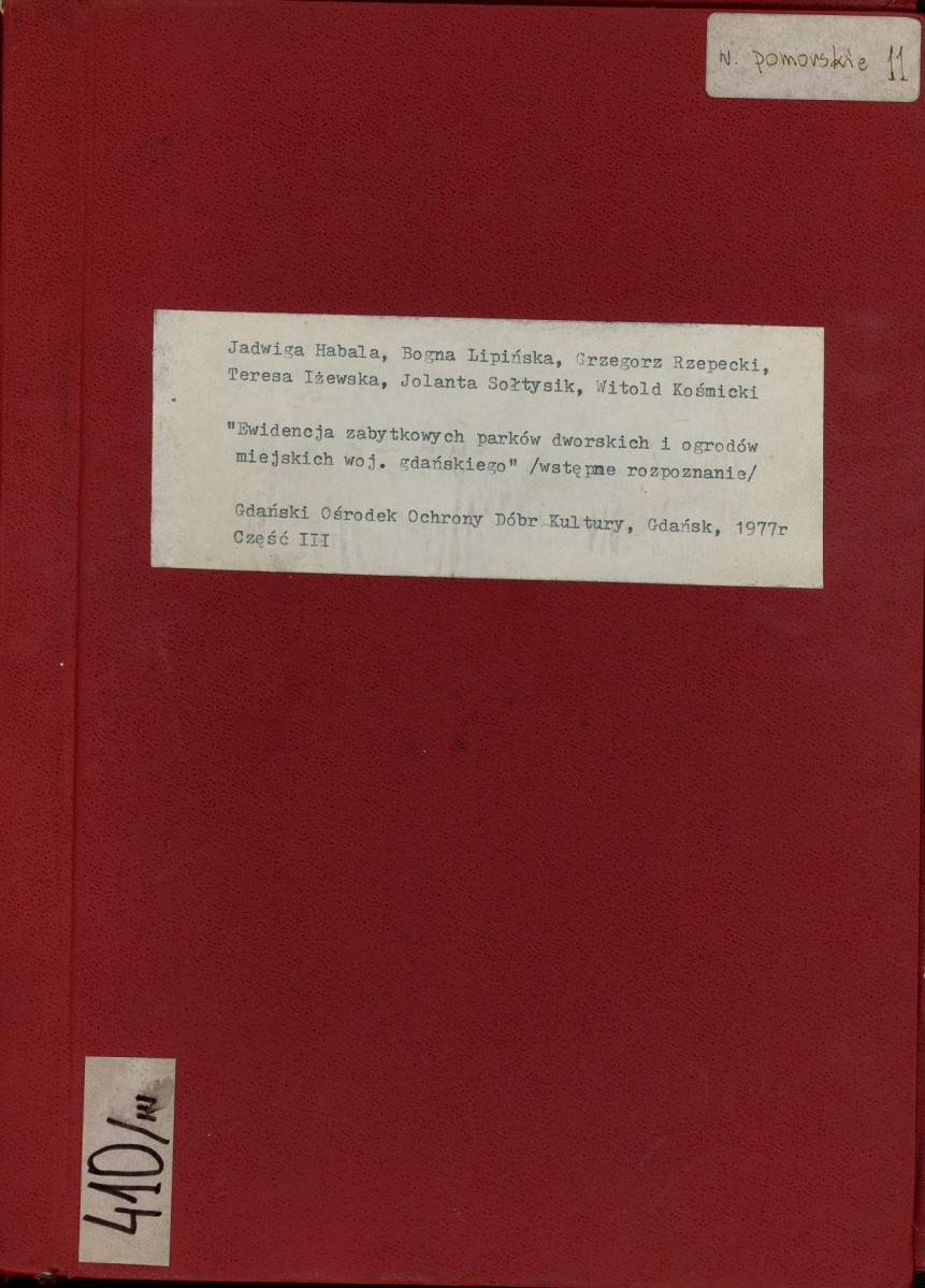 EP - Ewidencja parkowa, skan nr 1