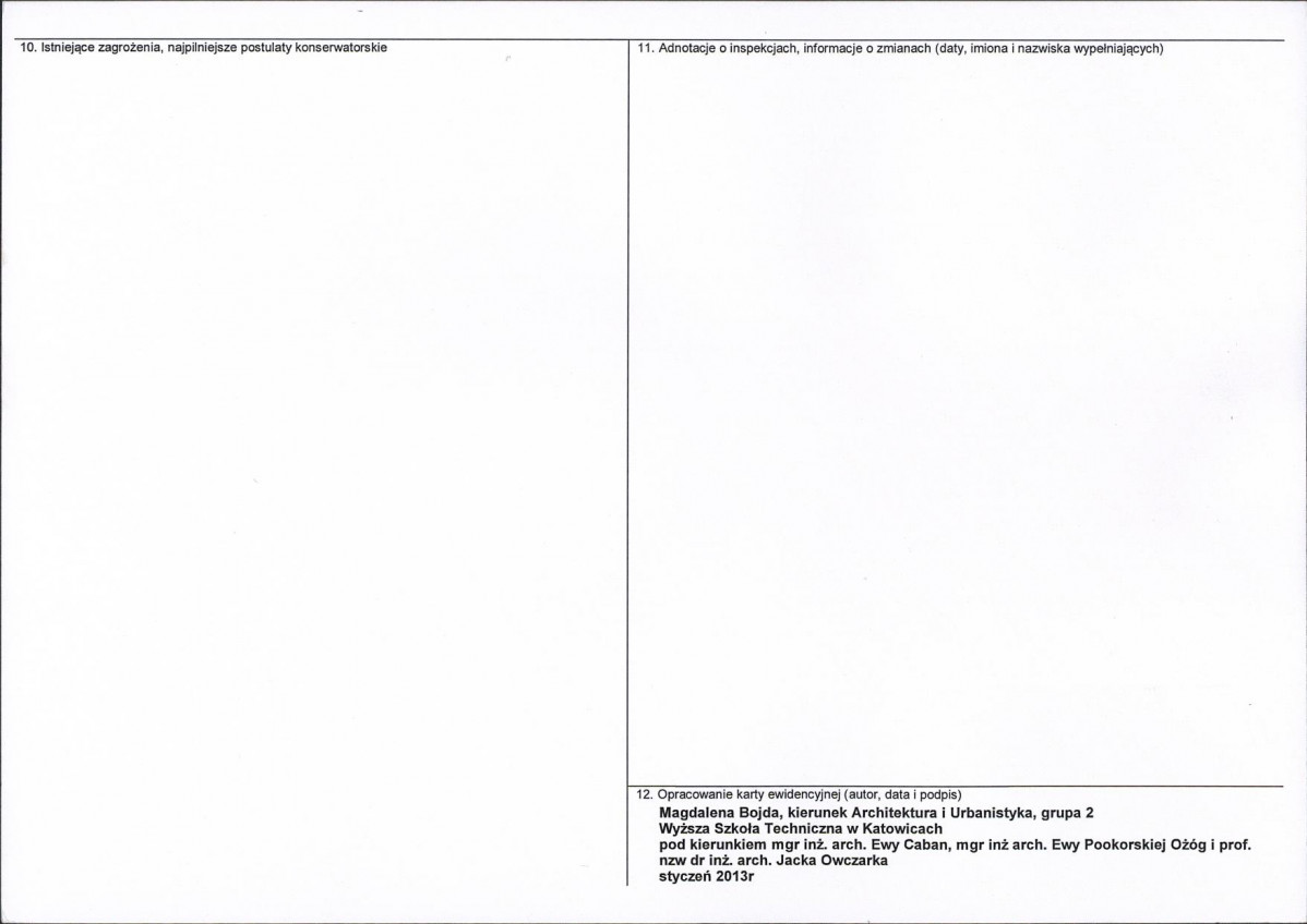 Karta obiektu niewpisanego do rejestru, skan nr 2