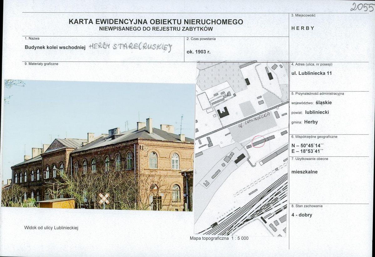 Karta obiektu niewpisanego do rejestru, skan nr 1
