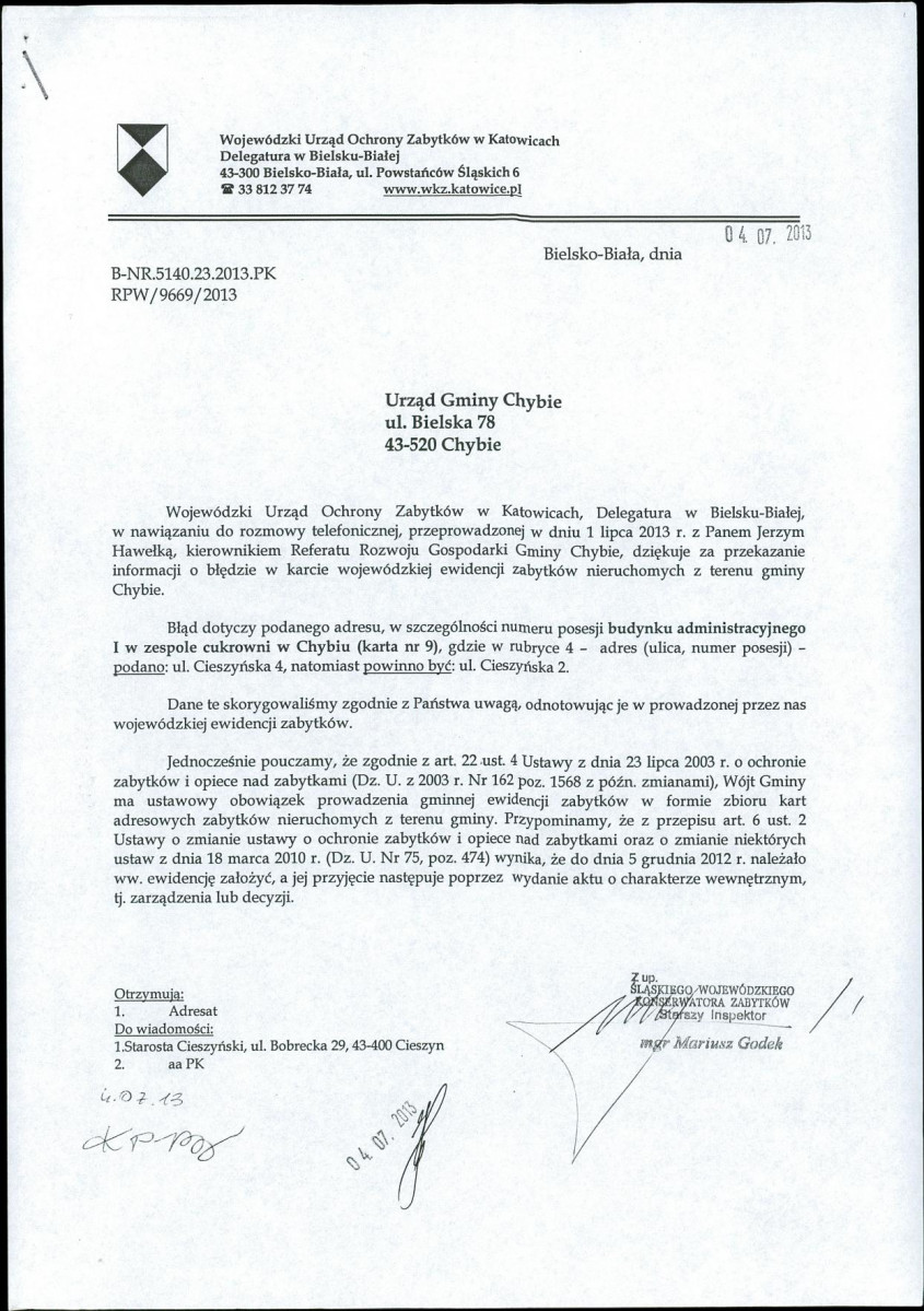 Karta obiektu niewpisanego do rejestru, skan nr 3