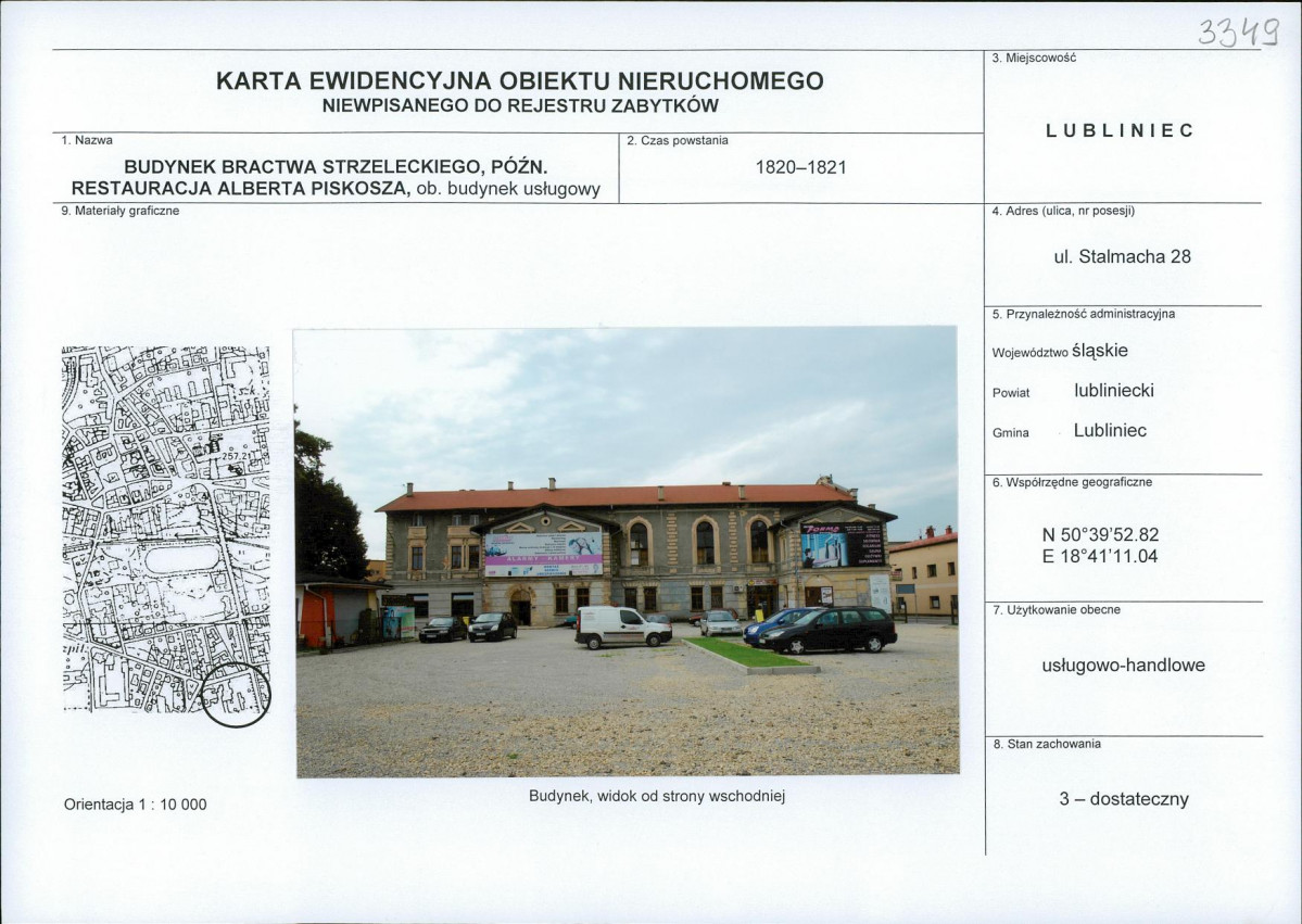 Karta obiektu niewpisanego do rejestru, skan nr 1