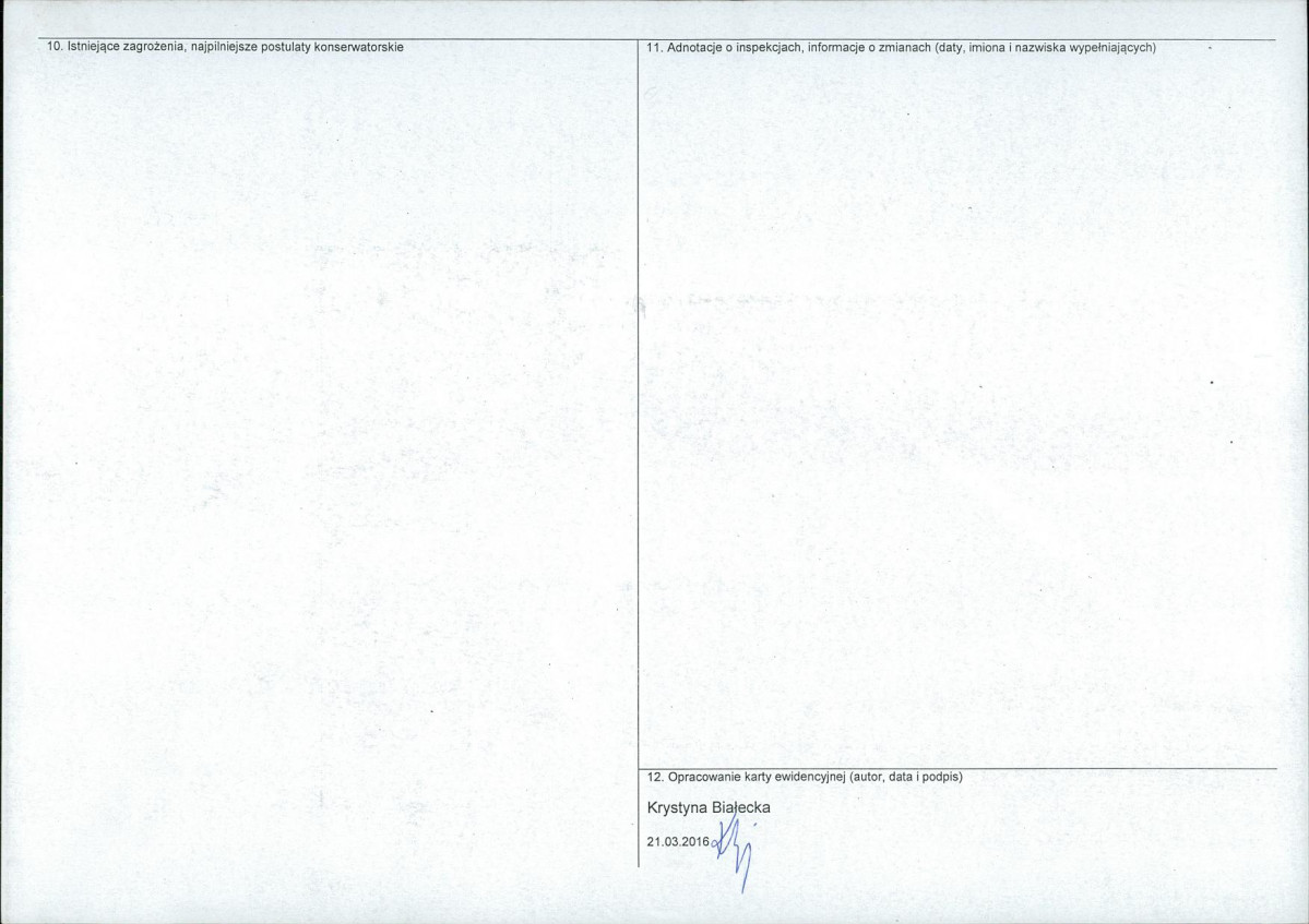 Karta obiektu niewpisanego do rejestru, skan nr 2